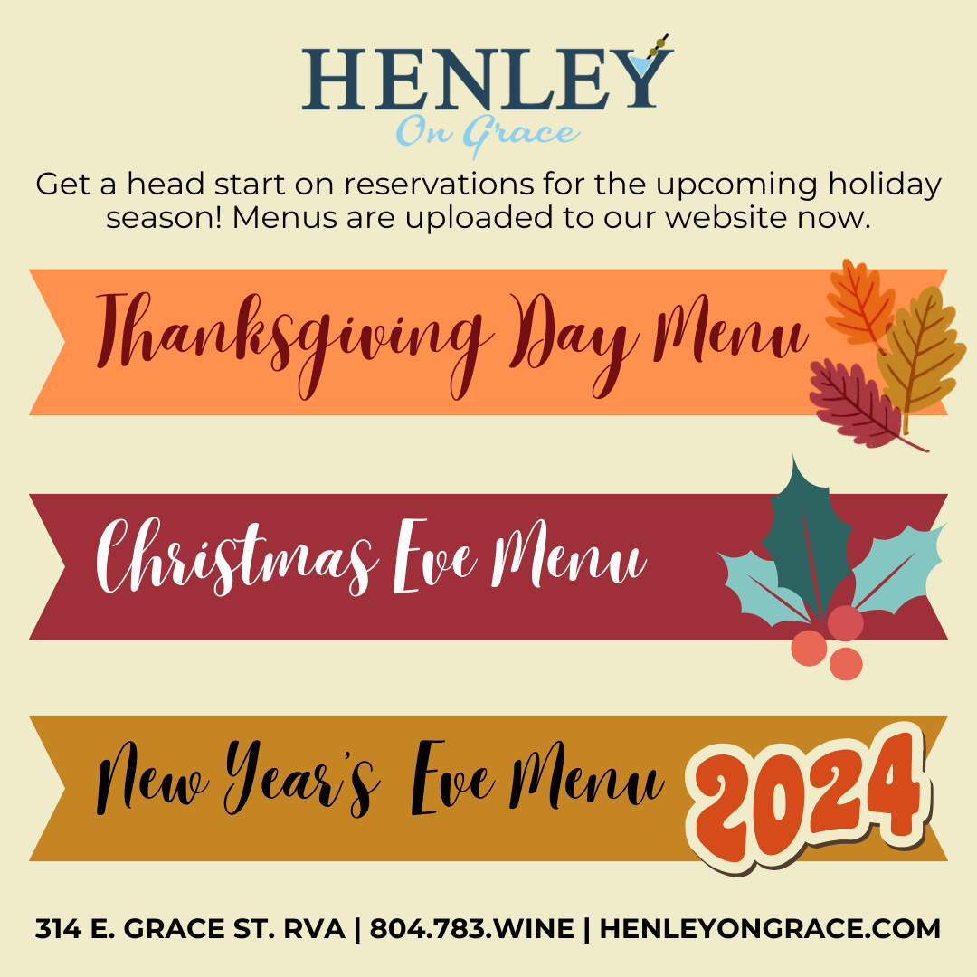 THANKSGIVING DINNER MENU